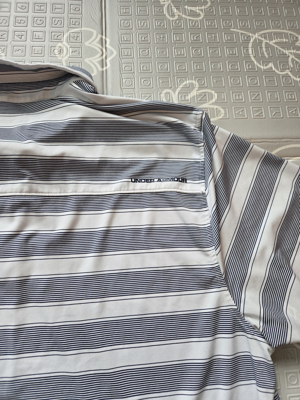 Under Armour Mens Loose Fit Heat Gear Polo Shirt Striped Size XXL - Picture 9 of 9